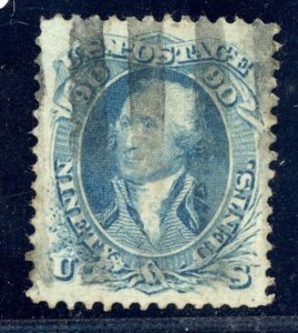 US SCOTT #72 USED-SUPERB W/ CROWE CERT INCREDIBLE SHOWPIECE (4/2/24 GP)