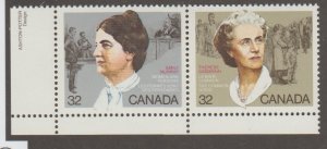 Canada 1048a  Emily Murphy & Therese Casgrain - Se-tenant pair - MNH