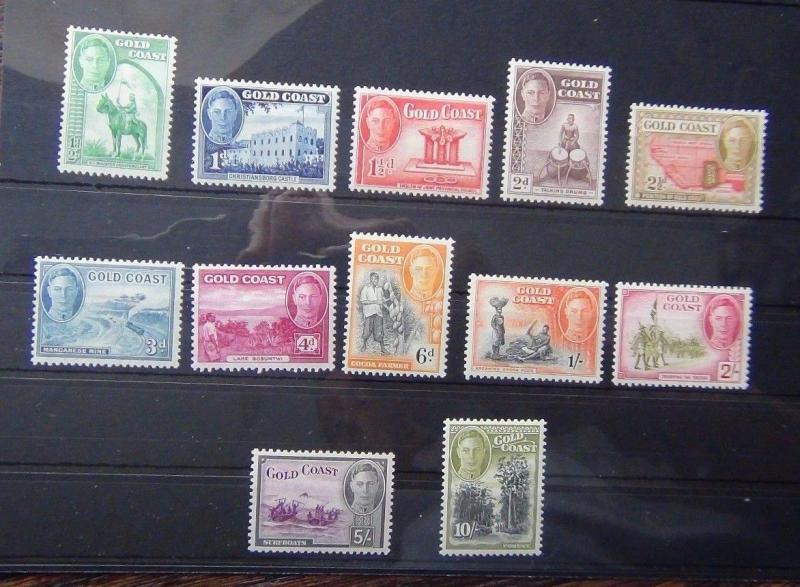 Gold Coast 1948 complete set to 10s MM 