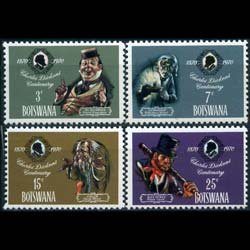 BOTSWANA 1970 - Scott# 62-5 Dickens Set of 4 NH