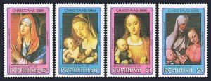 Dominica 979-982,983,MNH.Mi 993-996,Bl.114. Christmas 1986.Paintings by Durer.