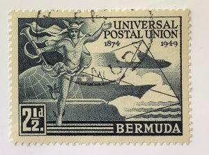 Bermuda  1949 Scott 138 used - 2.½p, 75th  Anniv of the UPU