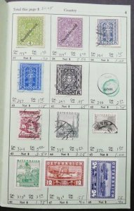 EDW1949SELL : AUSTRIA Mint & Used collection on Old Time approval book.