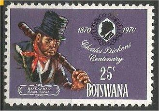 BOTSWANA, 1970, MNH 25c, Charles Dickens Scott 65