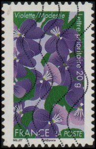 France 4160 - Used - (60c) Violets (2012) (cv $2.35)