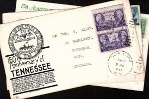 United States, 3x Illustrated First Day Covers, 1946-1950