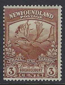 Newfoundland, Scott #117; 3c Caribou, MH