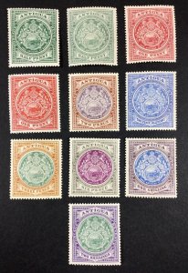 MOMEN: ANTIGUA SG #41-50 1908-17 MINT OG H £212 LOT #68060*