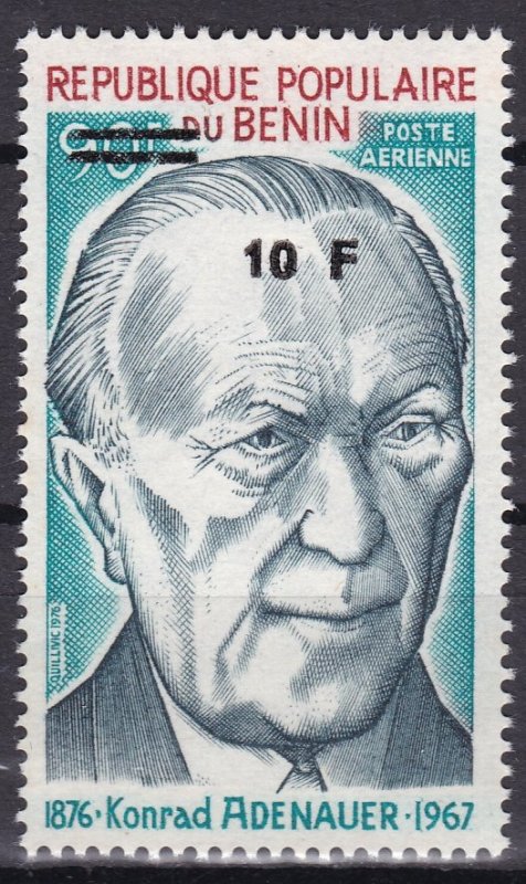 BENIN 1995 658 10F 70€ KONRAD ADENAUER 1967 OVERPRINT SURCHARGE MNH