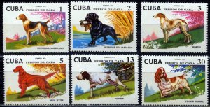 Cuba 1976 Sc#2035/2040 HUNTING DOGS Set (6) MNH