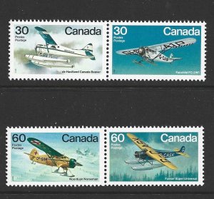 CANADA - 1982 BUSH AIRCRAFT PAIRS - SCOTT 970a TO 972a - MNH