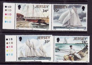 Jersey-Sc#414-7- id4-unused NH set-Ships-Racing Schooner-1987-