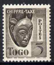 Togo 1940 Postage Due 5c Native Mask unmounted mint uniss...