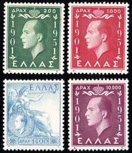 Greece Stamps # 545-8 MNH XF Scott Value $90.00