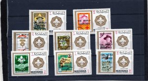 MANAMA 1971 WORLD JAMBOREE JAPAN/BOY SCOUT SET OF 8 STAMPS MNH