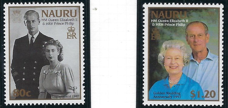 Nauru 445-46 MNH 1997 Royal Visit (ad2167)