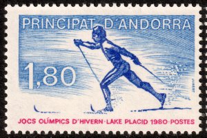 Andorra (French) #276  MNH - Winter Olympics Cross-Country Skiing (1980)