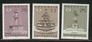 Austria Scott 916-8 MNH** 1972 Fountain Stamp set