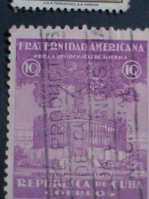 ​CUBA-LARGE PICTORIAL FAMOUS BUILDING OF CUBA USED VERY OLD STAMP-VERY FINE