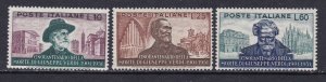 Italy Scott 594-596, 1951 Verdi, VF MNH. Scott $55