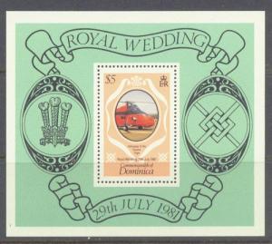 DOMINICA  704 MNH 1981 Royal Wedding Souvenir Sheet