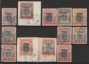 BRUNEI 1906 Labuan Crown set 1c-$1/8c. Only 2000 printed & rare used.