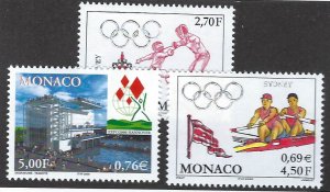 Monaco SC#2159, 2167-2168 MNH VF...Great Opportunity!