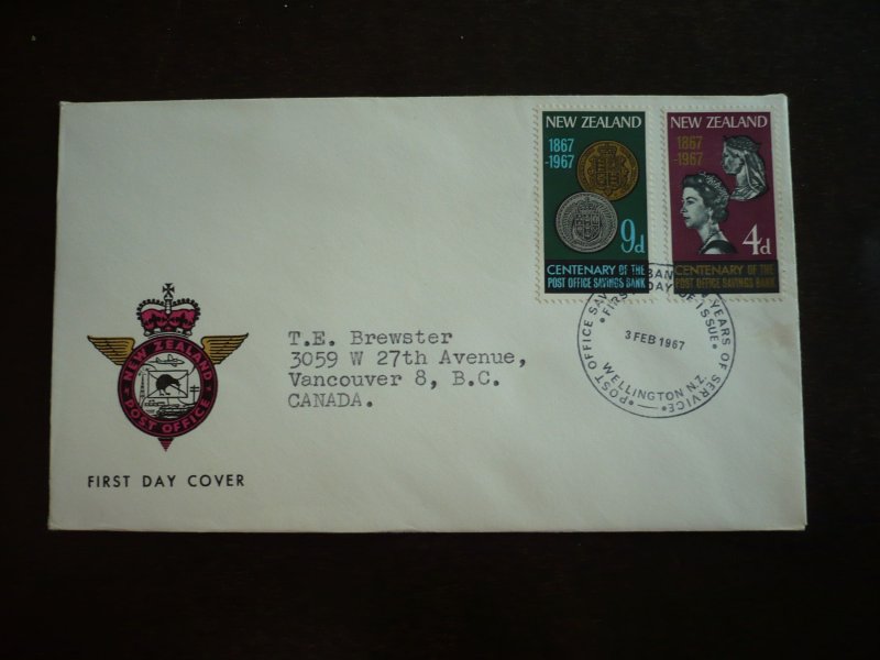 Postal History - New Zealand - Scott# 380-381 - First Day Cover