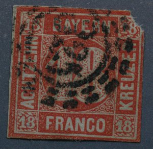 Bavaria #14 FN Used Numeral Cancel