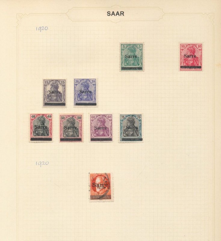 Germany Occupation Colonies SAAR 1914/30s M&U (70+Items) ZK1230