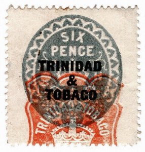 (I.B) Trinidad & Tobago Revenue : Duty Stamp 6d (die H)