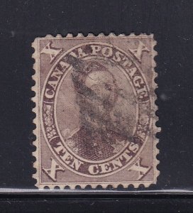 Canada Scott # 17 Brown used VF neat cancel with nice color cv $ 175 ! see pic !