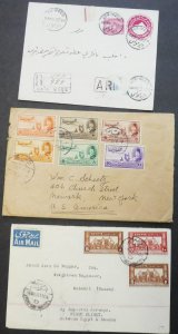 EDW1949SELL : EGYPT Collection of 14 covers & 2 Post cards.