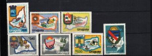 1979 Uruguay Map and arms of Uruguay provinces and states  #1023 - 1029  ** MNH