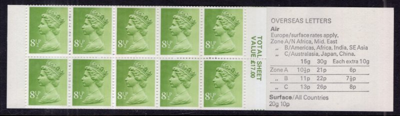 Great Britain BK382 Booklet MNH VF