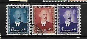 NORWAY, 276-278, USED, INCOMPLETE SET, KING HAAKON VII