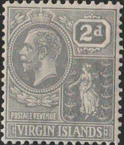 British Virgin Islands, #58  MH From 1922-28,  CV-$1.40