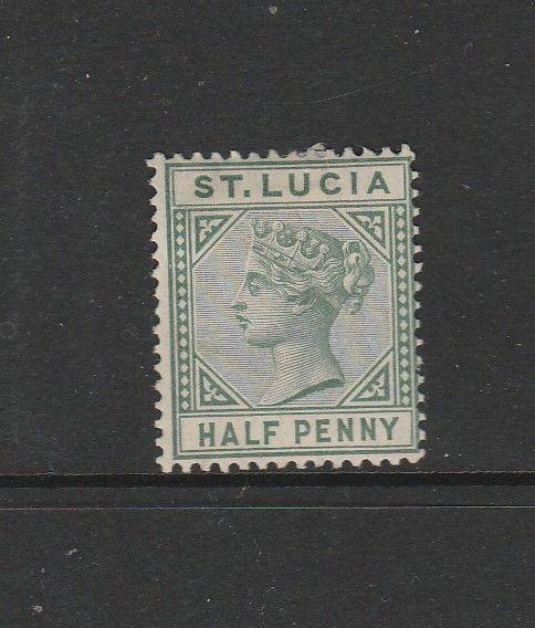 St Lucia 1891/8 Die 2, 1/2d MM SG 43