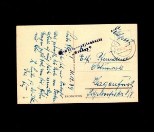 Germany 1939 Occd Poland Krakau Totenkopfe 2 Line Handstamp Feldpost Scarce 4c