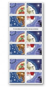 2017 Christmas Carols  forever stamps  5 Booklets 100pcs