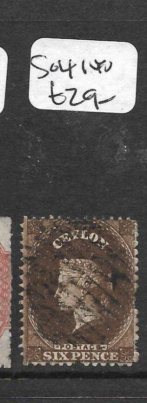 CEYLON (PP0202B) QV  6D    SG 41    VFU