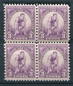 USA; 1932 . Pictorial issue MINT MNH Unmounted 3c. BLOCK, Olympiad