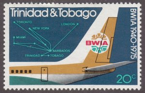 Trinidad & Tobago 251 British West Indian Airways  1975