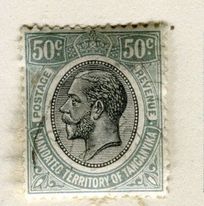 TANGANYIKA;  1927-31 early GV issue fine used 50c. value