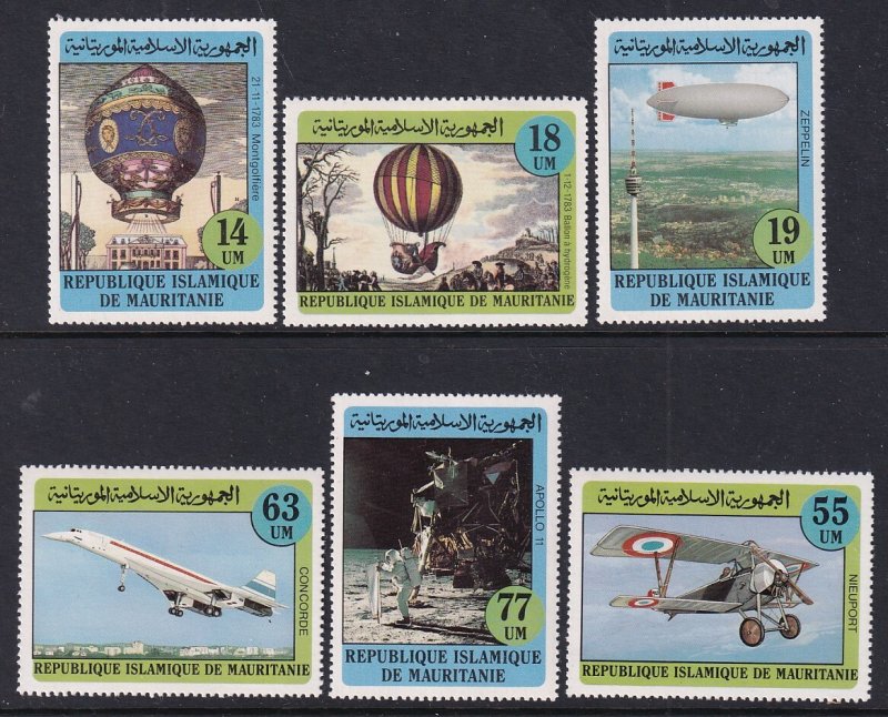 Mauritania 522-527 Aviation MNH VF