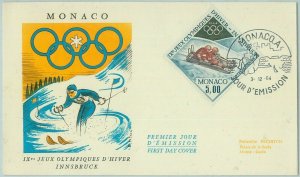 68009 - MONACO - POSTAL HISTORY - INSBRUCK Winter Olympics 1964 FDC...-