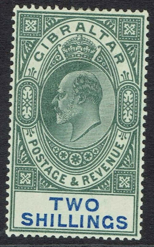 GIBRALTAR 1904 KEVII 2/- WMK MULTI CROWN CA  