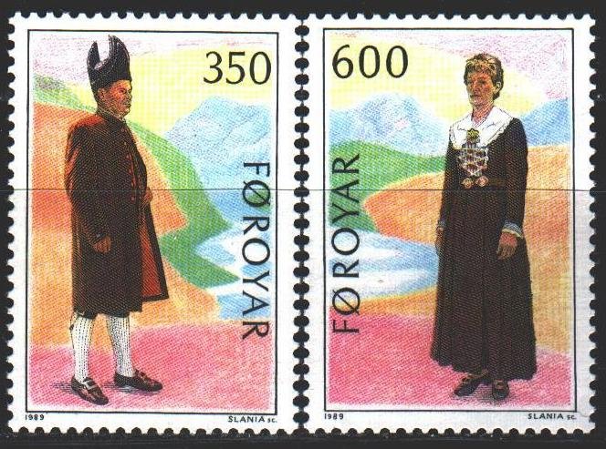 Faroe Islands. 1989. 182-83. National costumes. MNH.