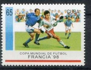 CUBA Sc# 3899  WORLD CUP OF SOCCER France football 65c  1998 MNH