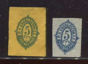 16XU1 & 16XU3 Charleston SC Confederate States Provisional Cut Suares BX4712